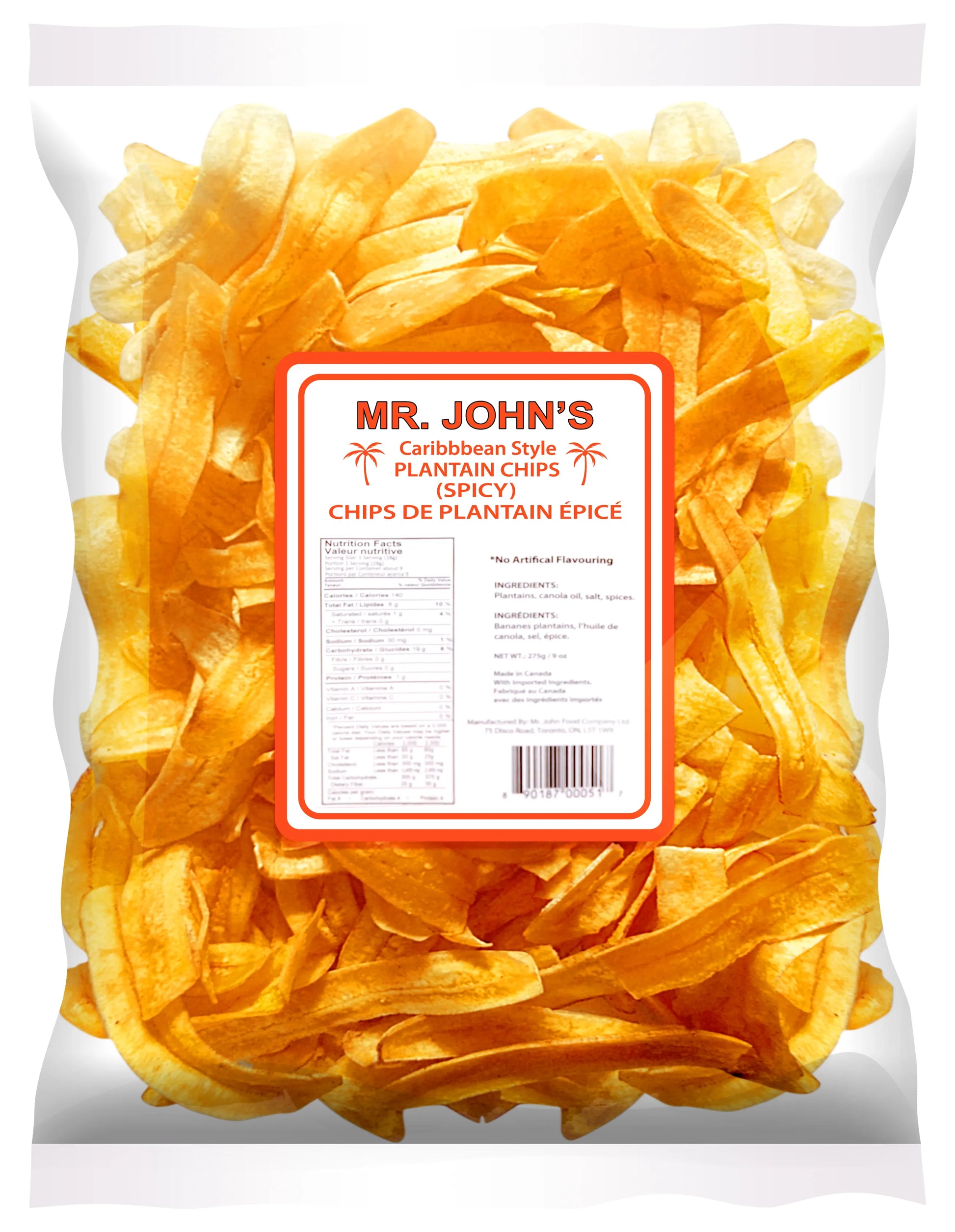 MR. JOHN’S Spicy Carribean Style Plantain Chips